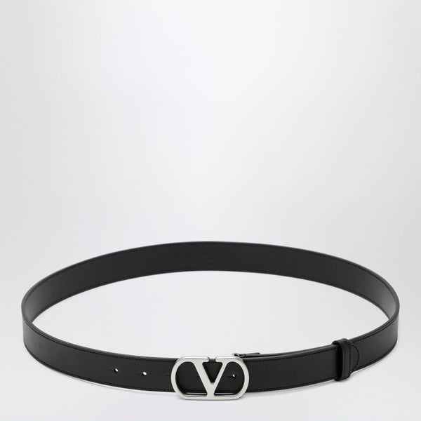 Black V Logo Signature Belt