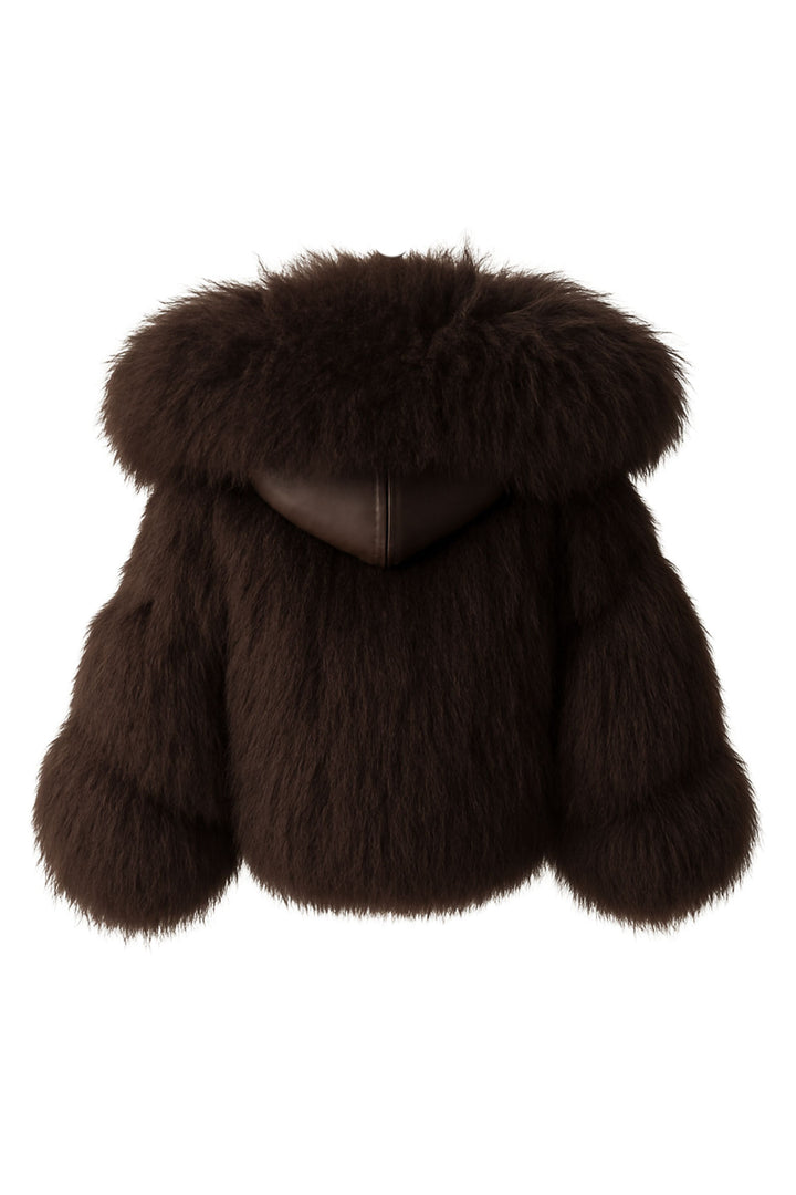 Cappotto Arianna marrone in mongolia