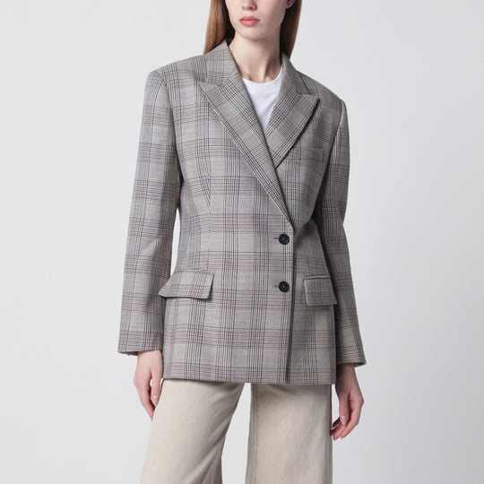 Asymmetric Prince Of Wales Jacket