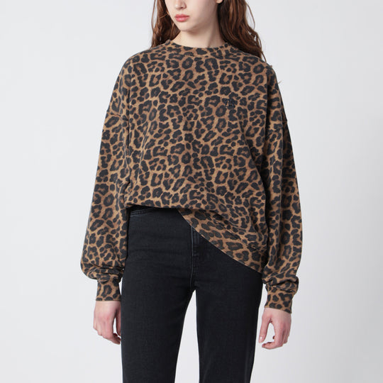 Miles Oversized Sweatshirt With Leopard Print