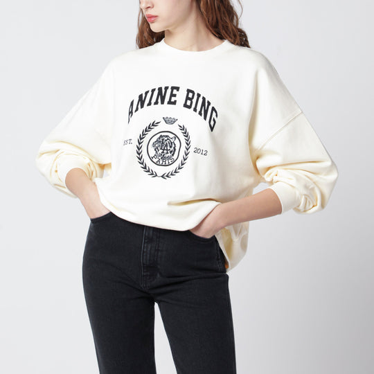 Miles Collegiate Cream Sweatshirt