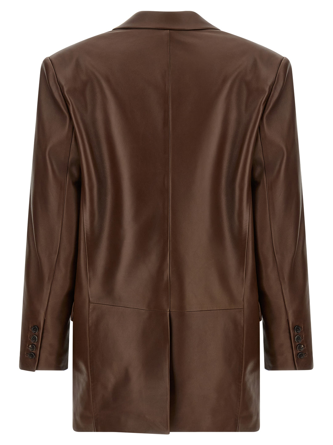 Saint Laurent Leather Blazer BlazerS - Marrone | 0e5141fff946801281d0d68bd89f018c04aa17db