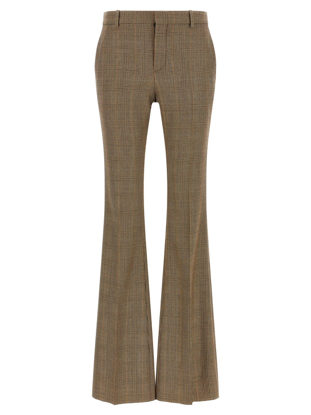 Saint Laurent Prince Of Wales Houndstooth Trousers Pantaloni - Marrone | edfb3ed51d6da4b5dcbc7bf219b981b525f8f30d