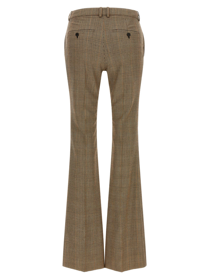 Saint Laurent Prince Of Wales Houndstooth Trousers Pantaloni - Marrone | d97587ebf38d4da69f1bc73a03ca0711d67bd4c6