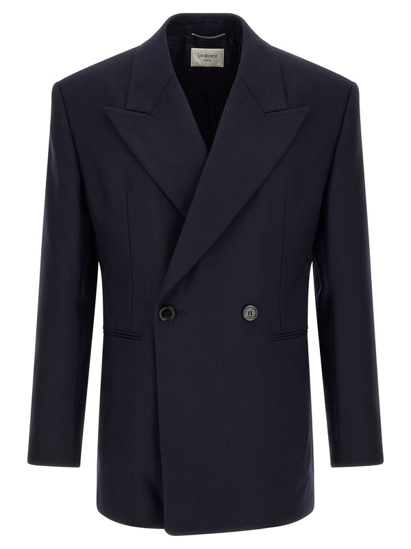 In Gabardine di Lana Cotta Blazer Blu