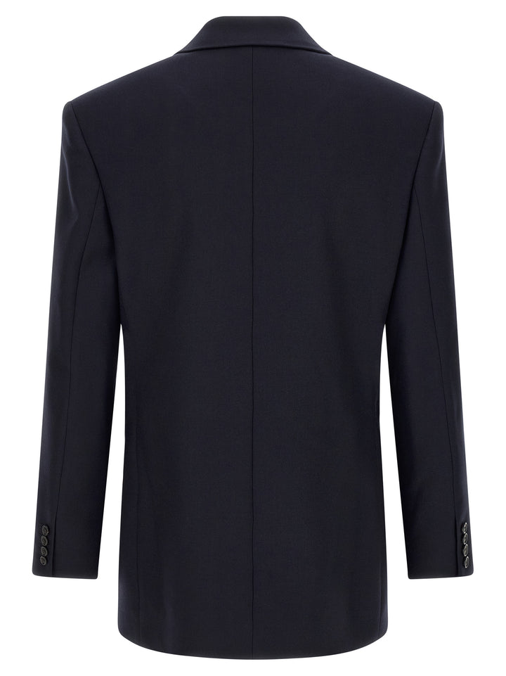 Saint Laurent Felted Wool Gabardine  Jacket Blazer - Blu | 857e4a343b02dba5e84bc826ee15802ff68b63a8