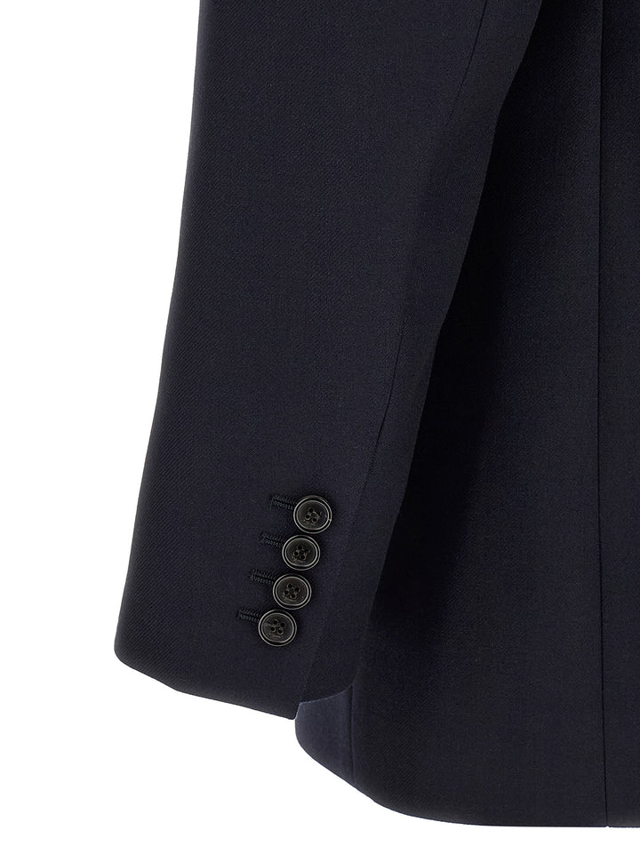 Saint Laurent Felted Wool Gabardine  Jacket Blazer - Blu | 32abd1628285b40ee148cf5f7d97a5c1428867cf