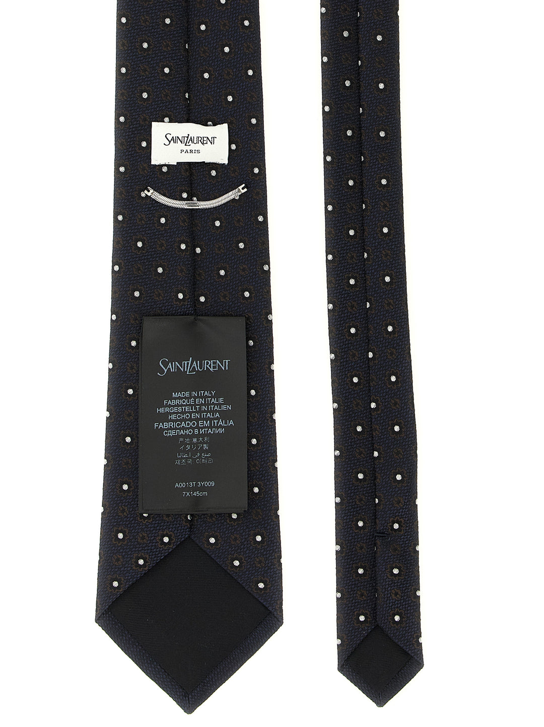 Saint Laurent Jacquard Tie Cravatte - Blu | 55759ec7eb9b1743365b877938061b84db285eec