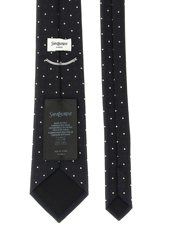Saint Laurent Jacquard Tie Cravatte - Blu | 55759ec7eb9b1743365b877938061b84db285eec