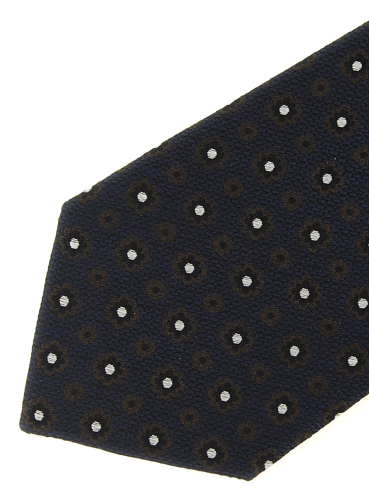 Saint Laurent Jacquard Tie Cravatte - Blu | 2af7292c7d646c01fe050b93c34d7f9b649b18ac