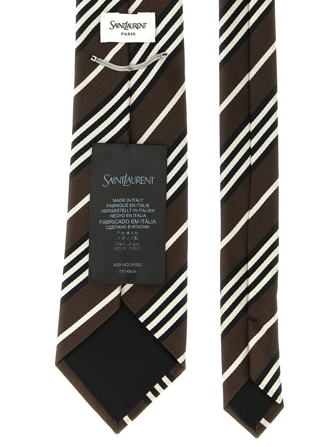 Saint Laurent Diagonal Striped Tie Cravatte - Marrone | 6fed902be7e1d7322399a19252038cd4d1f06622
