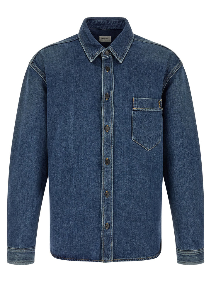 Saint Laurent Cassandre Camicie - Blu | e45a6a65c24e4e765caf2d01021f7bb410caf6b5