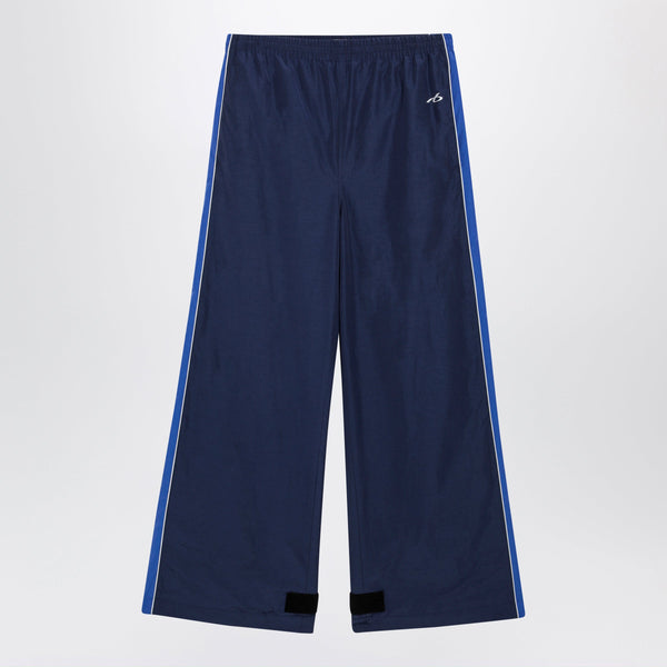 Techwear Jogger Pants In Navy Blue Cotton Blend