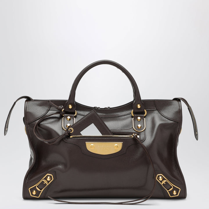 Balenciaga Brown Medium Le City Uptown Bag In Leather