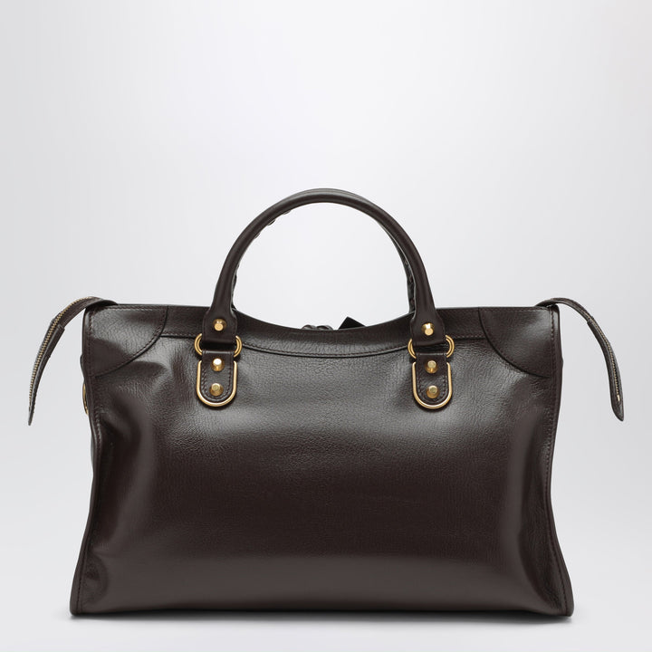 Balenciaga Brown Medium Le City Uptown Bag In Leather
