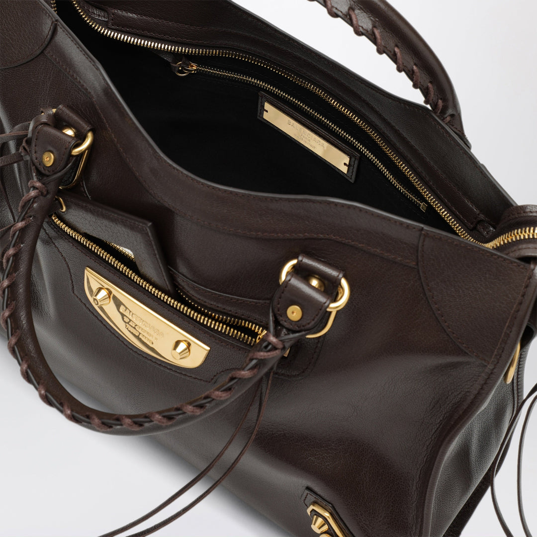 Balenciaga Brown Medium Le City Uptown Bag In Leather