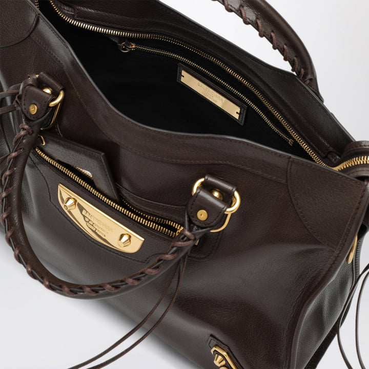 Balenciaga Brown Medium Le City Uptown Bag In Leather