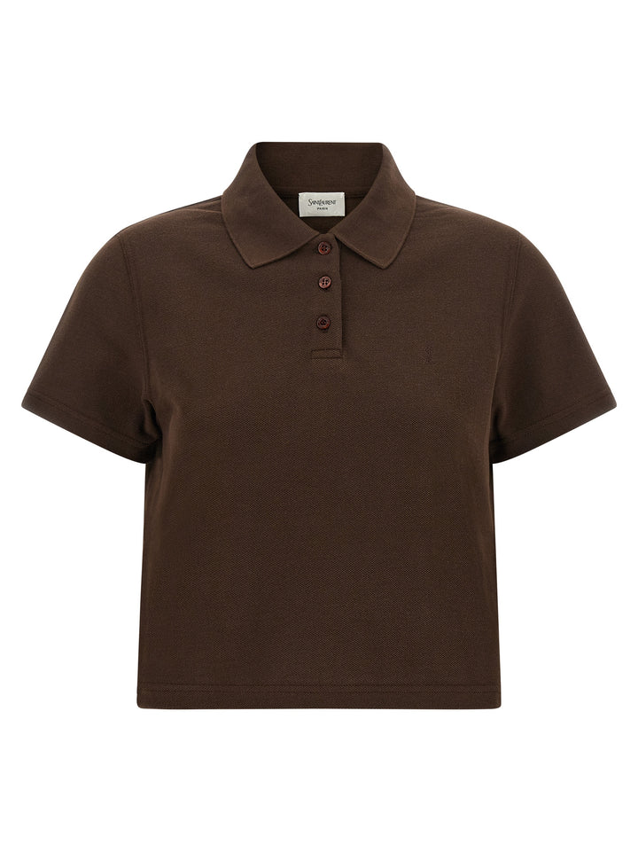 Saint Laurent Cassandre Polo - Marrone | 993ec2ceedc14a1475a61d873ffcb9fe7c152f83