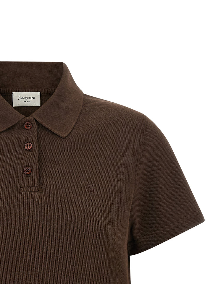 Saint Laurent Cassandre Polo - Marrone | d4d07f06487367167121f182b662d67be78b3c4e