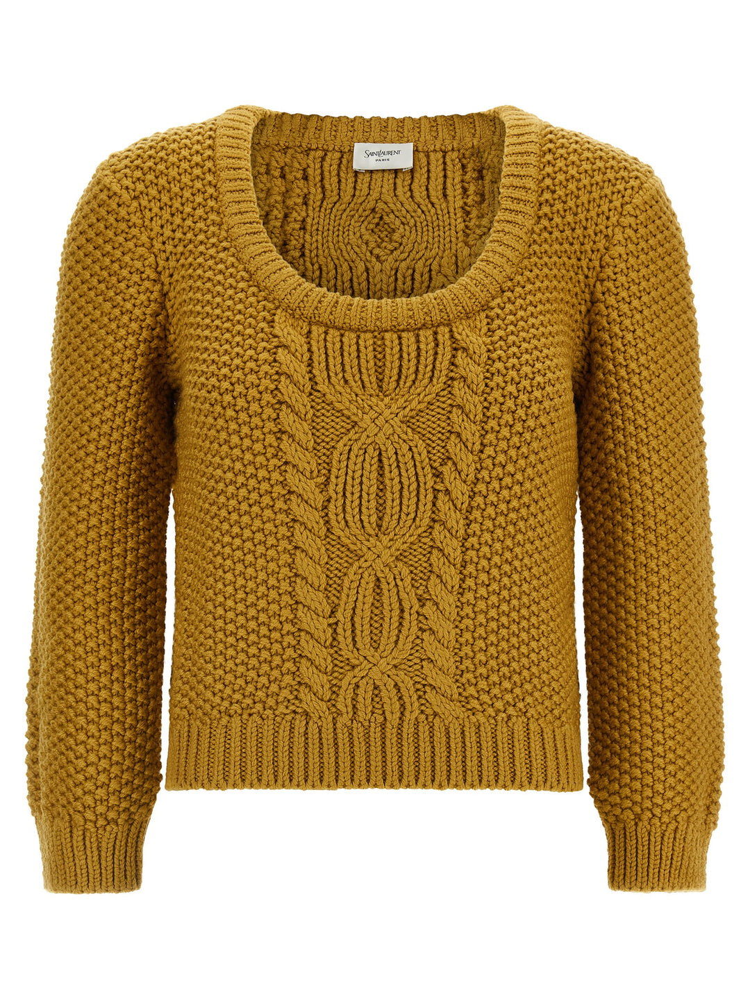 Saint Laurent Knit With 3/4 Sleeves Maglioni - Giallo | fd9a769adaf4d526cb1dde39d4764af93eeba94e