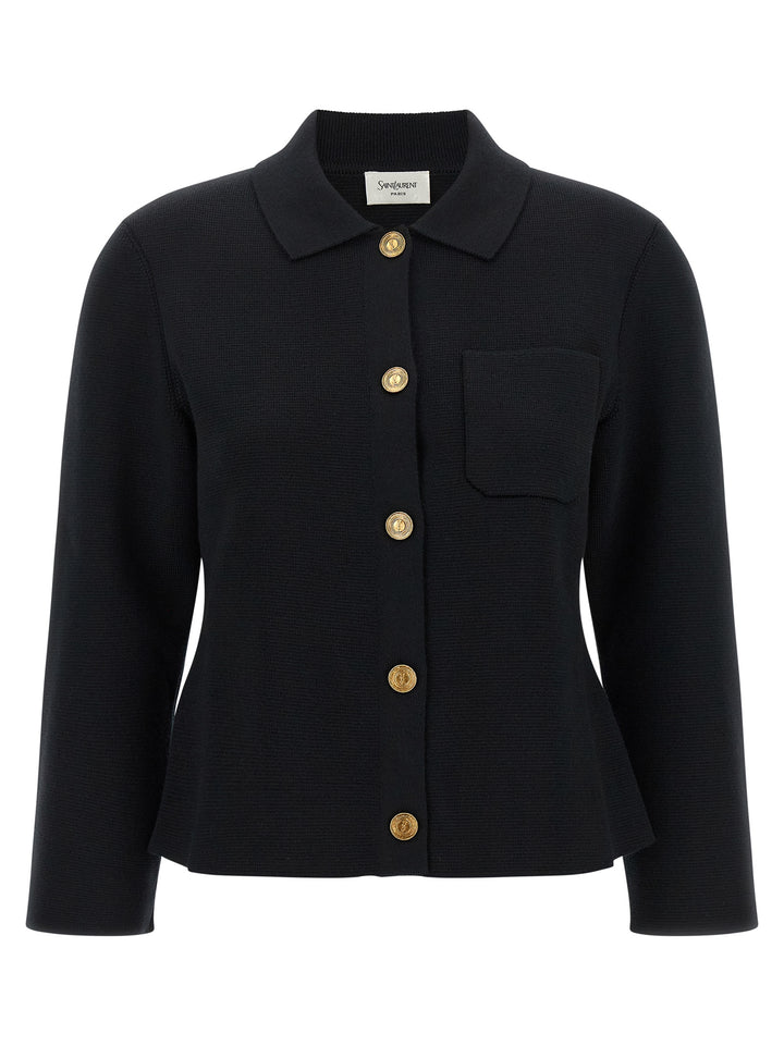 Saint Laurent Cassandre Maglioni - Nero | e7b914b58ee322f7cc8aea74e898b2b5dd2fec25