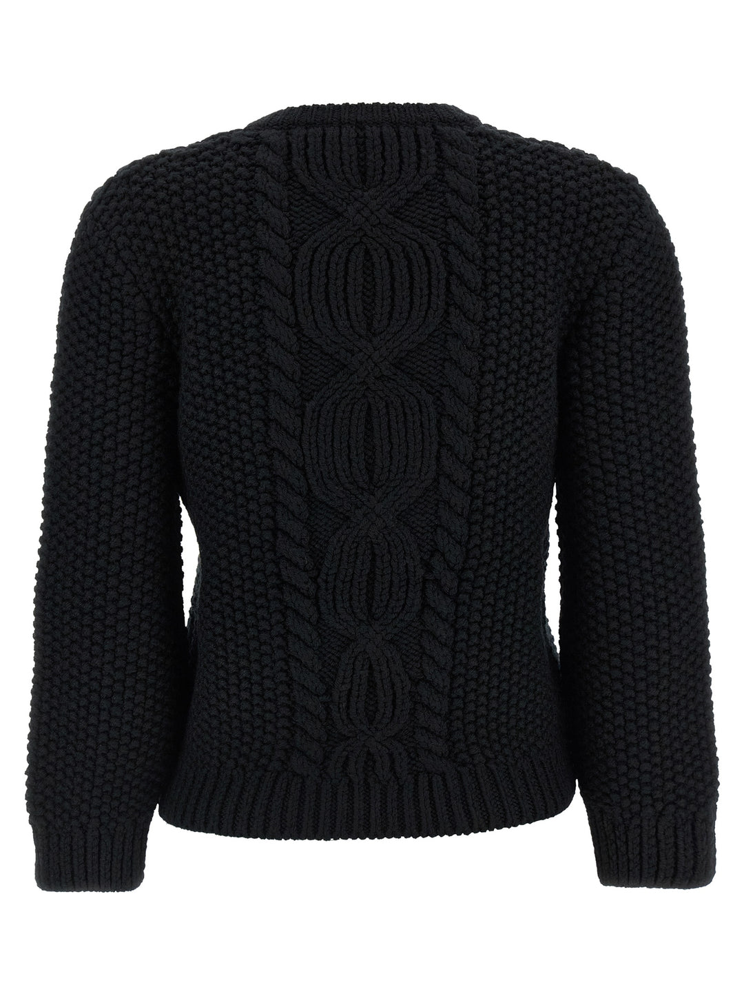 Saint Laurent Wool Sweater With Processing Maglioni - Nero | eeb96a336edd92071e1bc5f8b01941808d967d20
