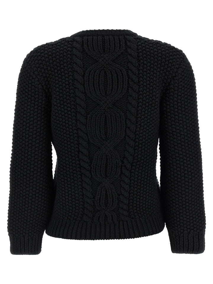 Saint Laurent Wool Sweater With Processing Maglioni - Nero | eeb96a336edd92071e1bc5f8b01941808d967d20