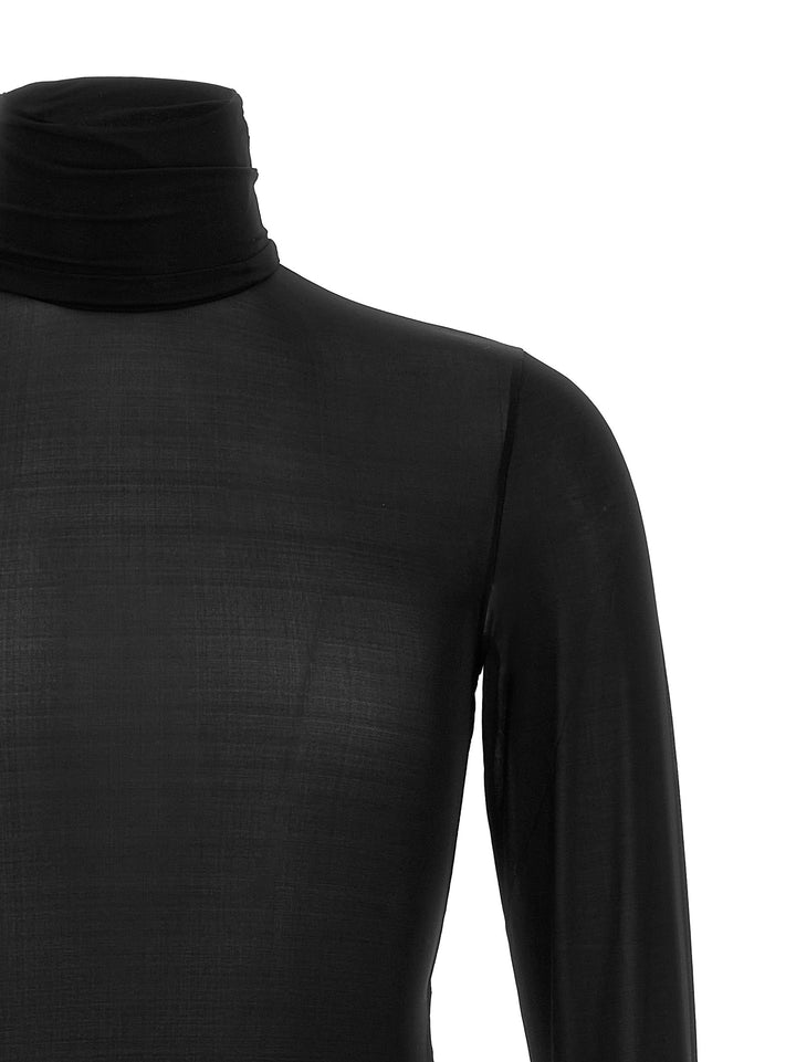 Saint Laurent Semi-Transparent Turtleneck Sweater T shirt - Nero | e293103db830f65f37860cb7b805a507cec8f94a
