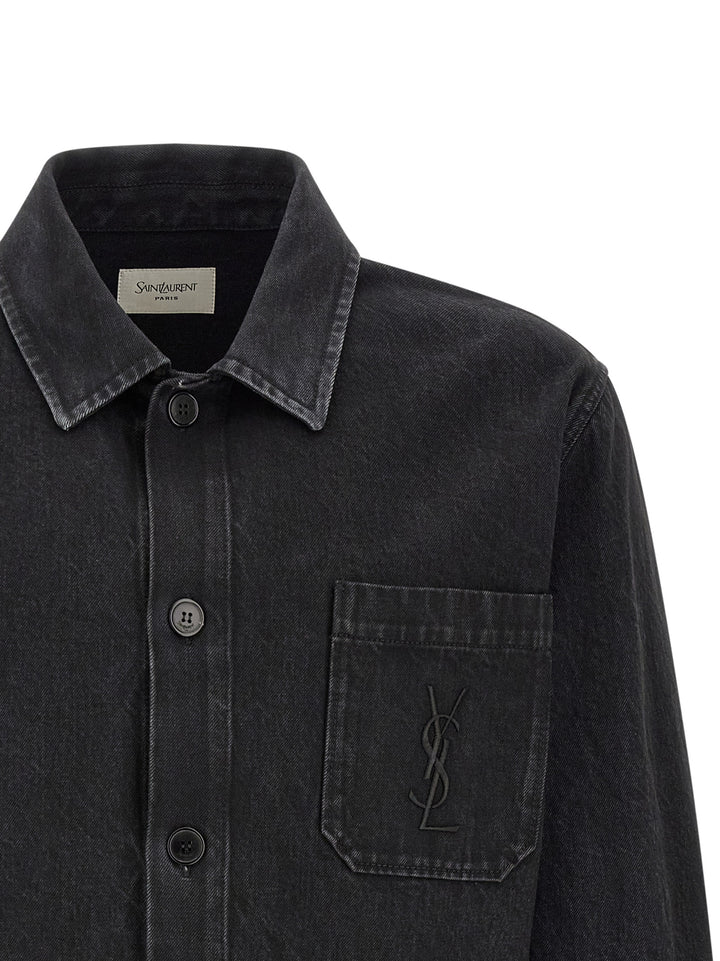 Saint Laurent Cassandre Camicie - Nero | 8233b4a11aaac4f01420e361f37eaf11bacacbf3
