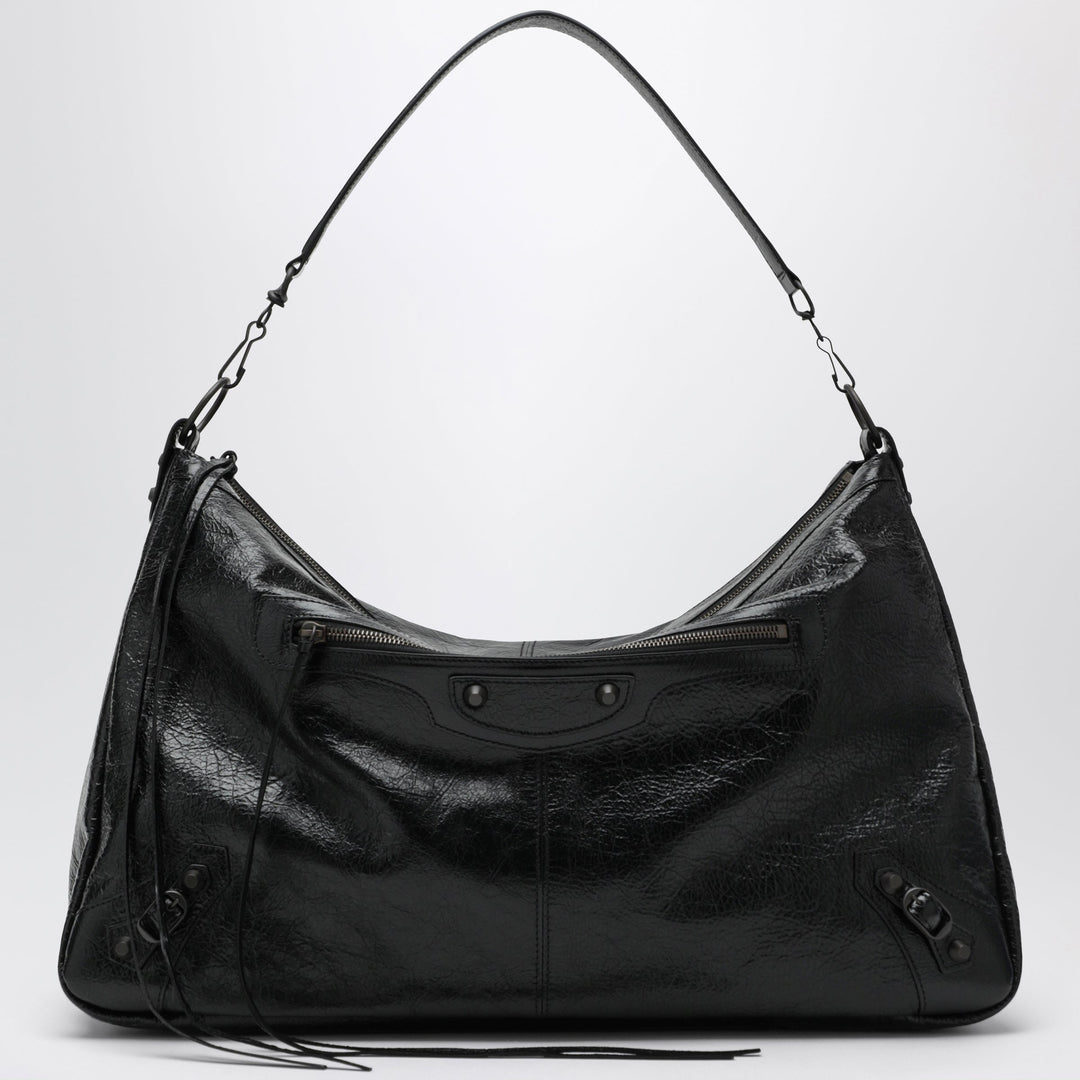 Balenciaga Bolso Le City Moto Large Negro En Piel