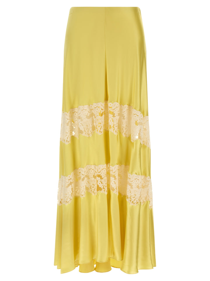 Alberta Ferretti Lace Insert Skirt Gonne - Giallo | edee5fda205b139e4ed8dcb17b2426572096d0ea
