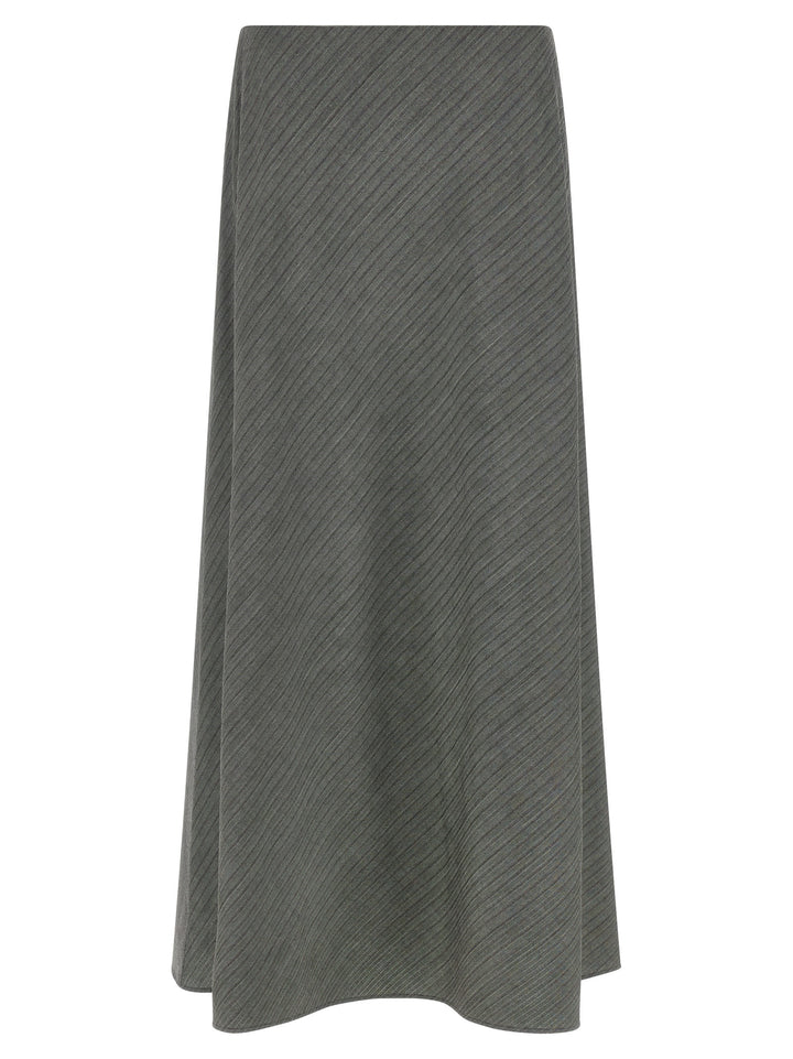 Alberta Ferretti Bell Chevron Skirt Gonne - Grigio | 302f515a1ffd78af10c9248713c8e39bbb9fd7c3