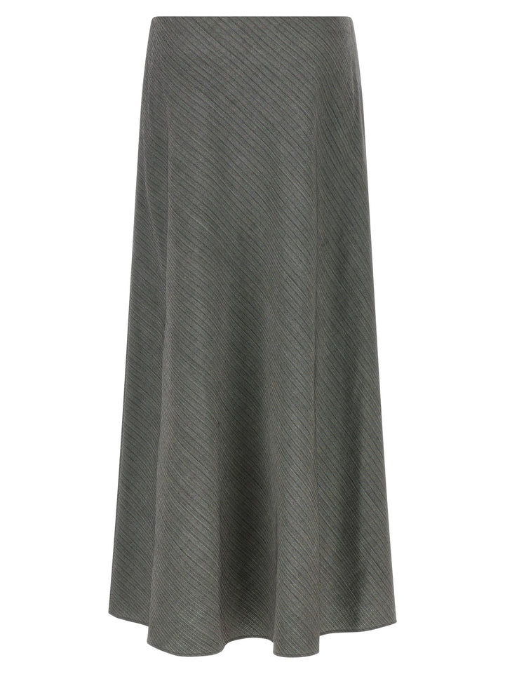 Alberta Ferretti Bell Chevron Skirt Gonne - Grigio | a35f17664ea77c910b80f7b53daac1448562bbcc