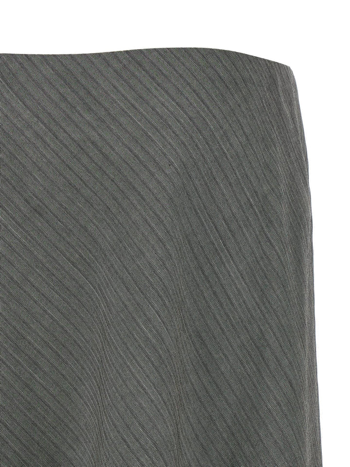 Alberta Ferretti Bell Chevron Skirt Gonne - Grigio | f0bbcb1a7b7b81d7e98b04aa6bef73ee4f0d19db