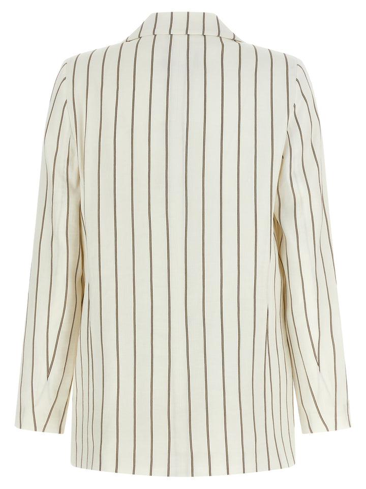 Peserico Pinstripe Twill Blazer BlazerS - Bianco | 4153608e585d9cf22bb988009a577936ecd60029