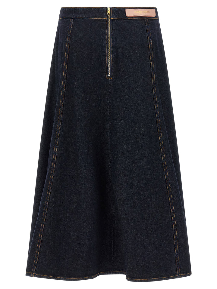Alberta Ferretti Denim Skirt Gonne - Blu | bb17d2c1bdbbe0772085c783e3c4e8375201657a