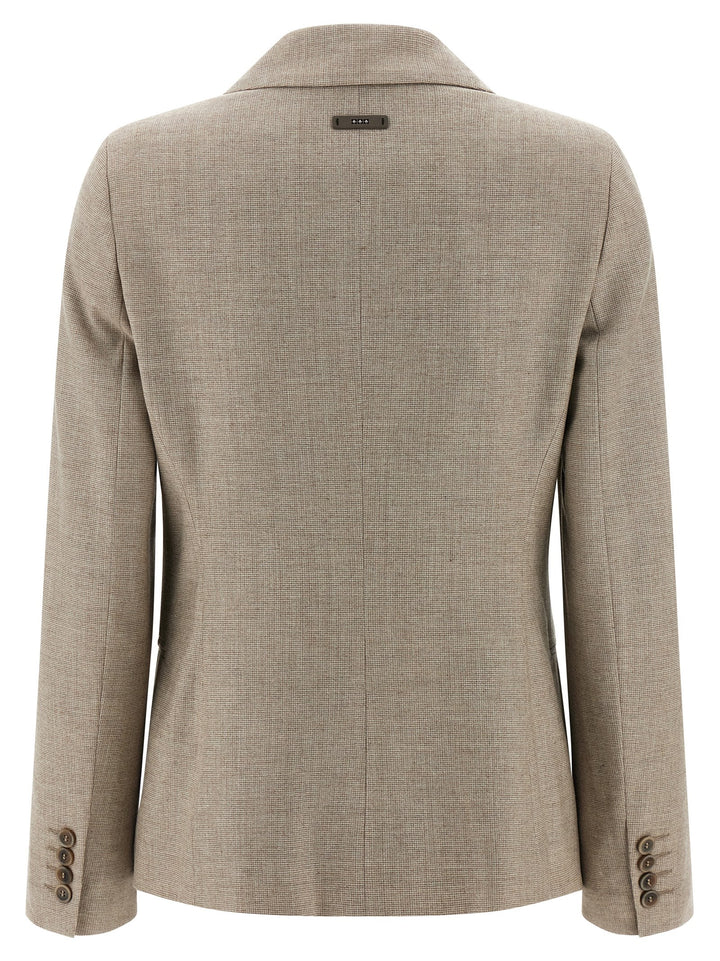 Peserico Double-Breasted Blazer BlazerS - Beige | 5a2c05dc3c96aaf6132eb38f2a95db5a203943b2