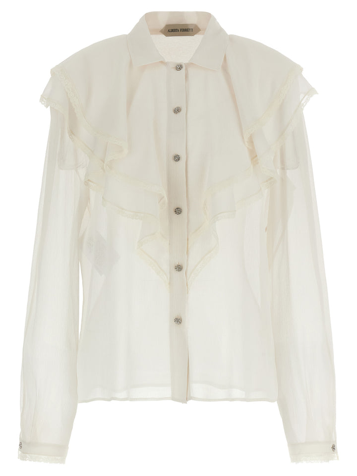 Alberta Ferretti Silk Shirt Camicie - Beige | 6cc6d0e063959863366cc17104fe683f397ed6b9