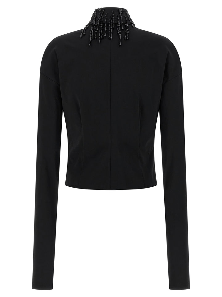 Alberta Ferretti Beads Shirt Camicie - Nero | 5b498c67e9bf355ed9ba6f62a36315dc4d30eb65