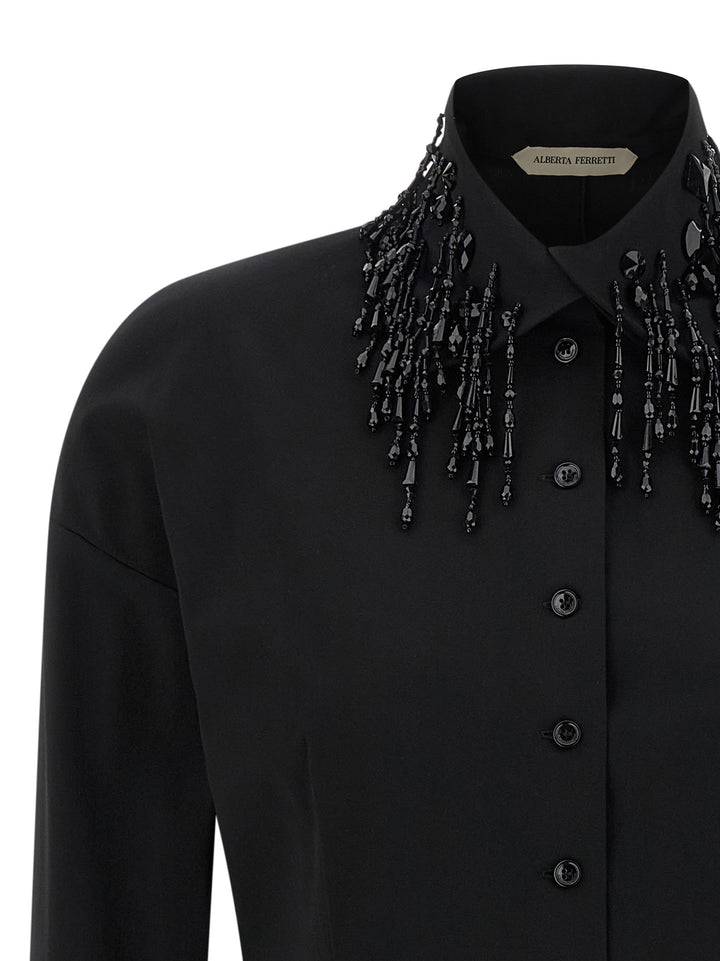 Alberta Ferretti Beads Shirt Camicie - Nero | 269e1ccadd277d34e4407ebaed5691794ba25a02
