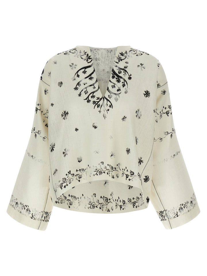Alberta Ferretti Fortuny Camicie - Bianco/Nero | 417f23a23598d9c82996301a7361c10a726d35ee