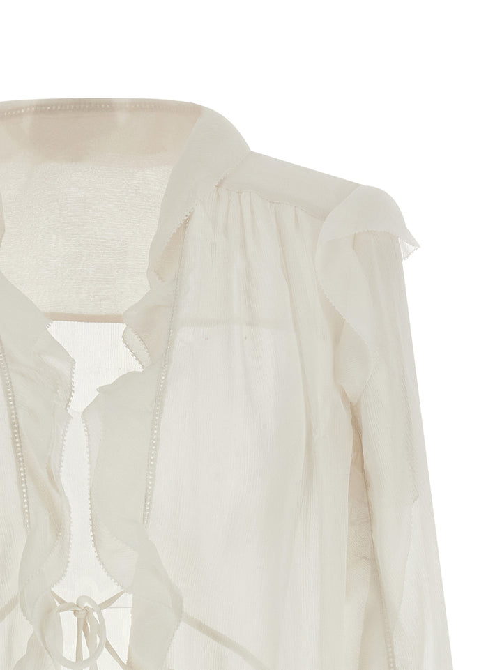 Alberta Ferretti Silk Blouse Camicie - Beige | 0cd0501a6396e9ead5aacfe35a34c55663043f6e