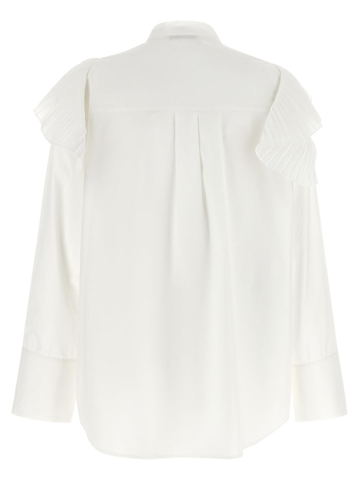 Alberta Ferretti Pleated Ruffle Shirt Camicie - Bianco | 054791b0d80733f4b514b4832ef4a9bc886a3348