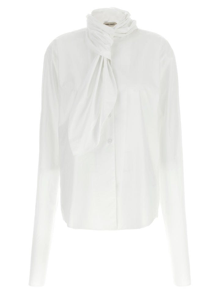 Alberta Ferretti Tie Shirt Camicie - Bianco | 03e9d13e09366049050f14ebbe33e43e1a0d6cad