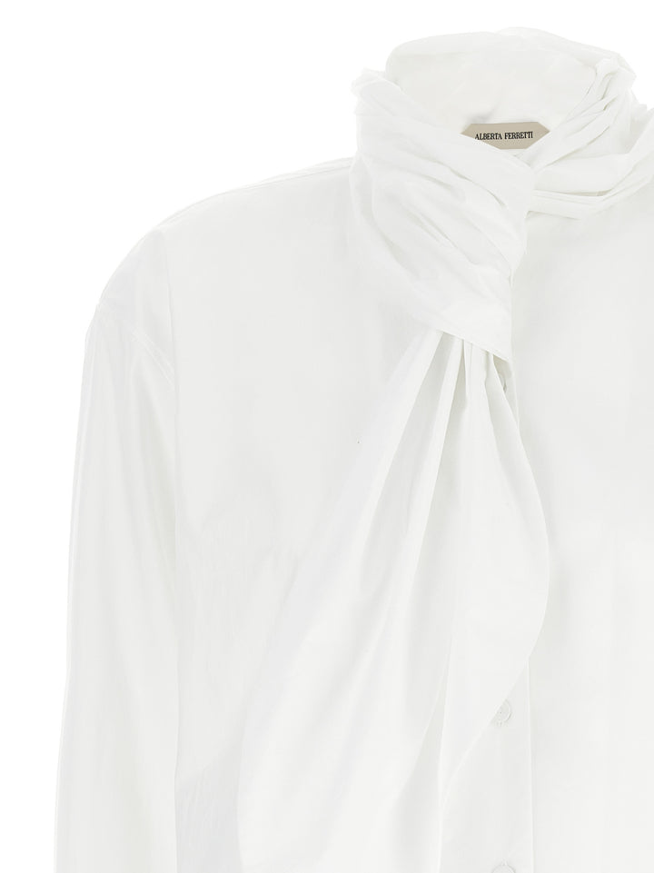 Alberta Ferretti Tie Shirt Camicie - Bianco | 68379348bd4e16ca019484416c8d70e75877f028