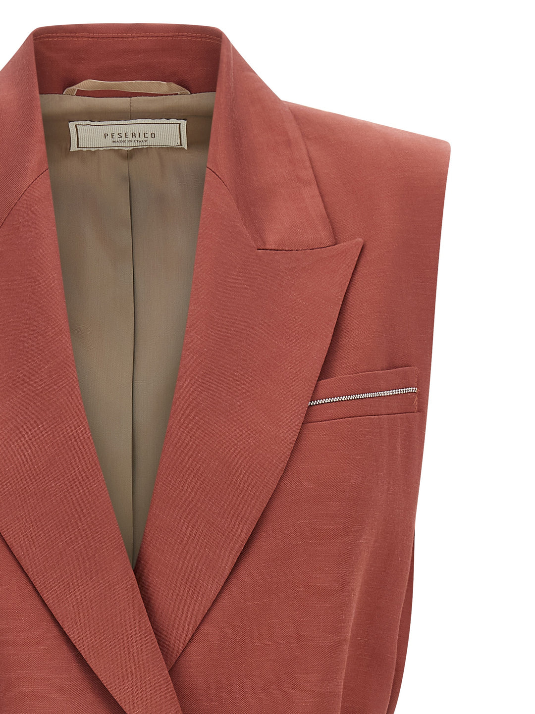 Peserico Linen Viscose Vest Gilet - Rosso | 6aad63fb345f1ddb0c0c9420623b5158ae8c08b4