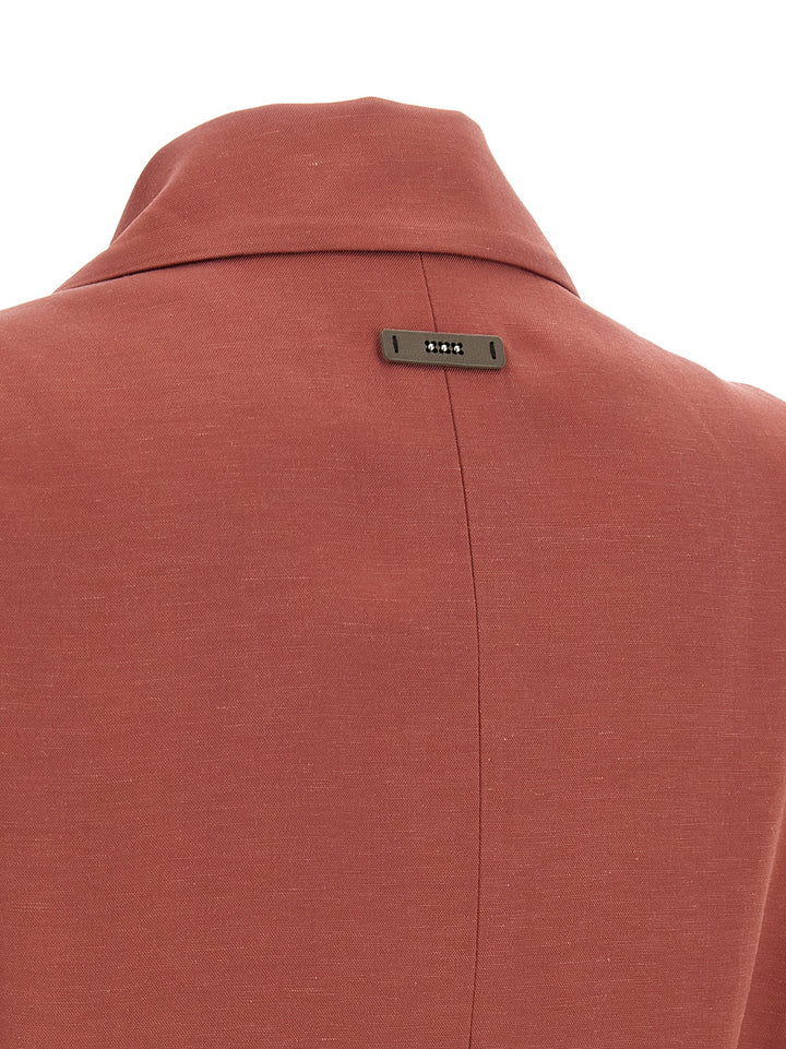 Peserico Linen Viscose Vest Gilet - Rosso | ee5841673f19f0baddc72dd748f9e3847d7240a9