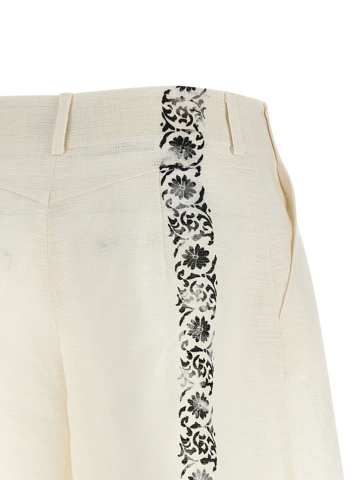 Alberta Ferretti Fortuny Bermuda e Short - Bianco/Nero | 277833df52beafd248283587ebfb1009ca4361b4