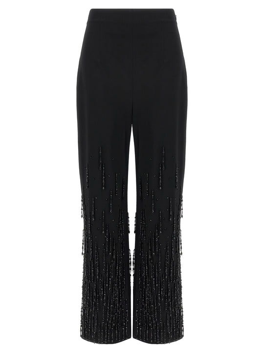 Beaded Pantaloni Nero