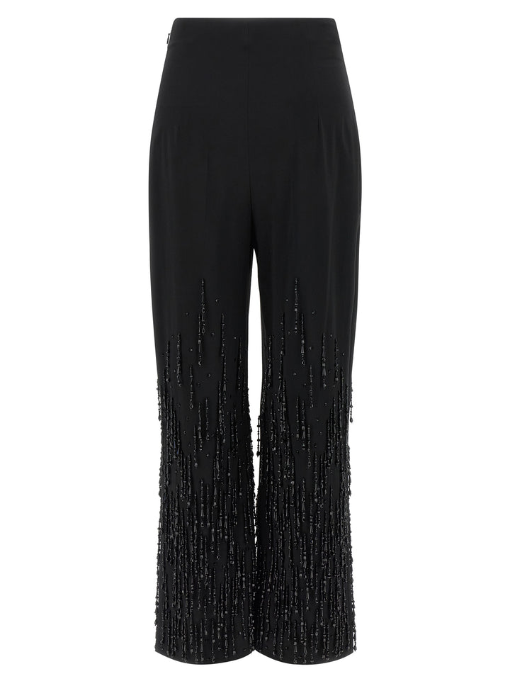 Alberta Ferretti Beaded Pantaloni - Nero | 049dae7068370657f13467440732153076f7b3a3